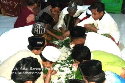 tradisi makan bareng di pesantren