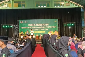 Gus Yahya sambutan dalam peresmian SPPG Ponpes Al-Ittihad Cianjur